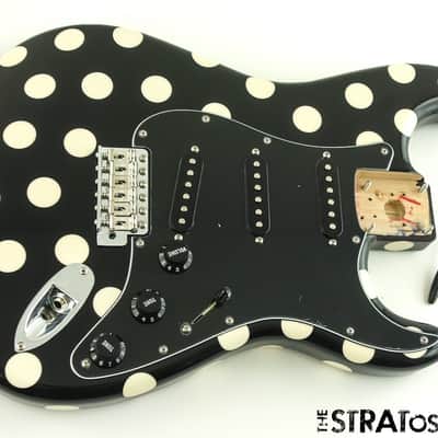 Fender BUDDY GUY Stratocaster Strat, LOADED BODY Guitar Black Polka Dot!