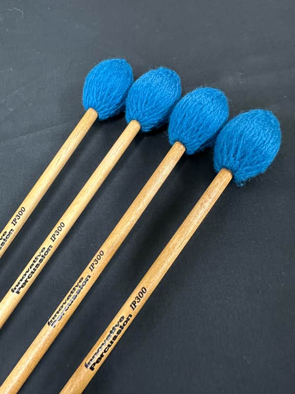 Innovative Percussion IP300 Med-Hard Marimba Mallets, 2 PAIRS - NEAR MINT image 1