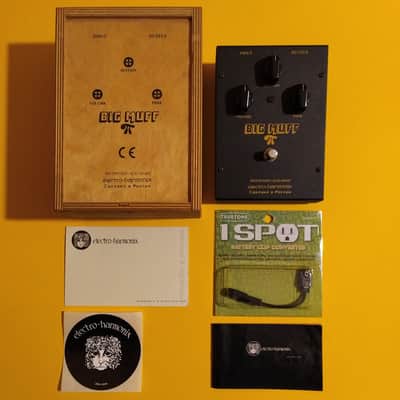 Electro-Harmonix Sovtek Black Russian Big Muff π V8 near mint w/wooden box, catalog, sticker & battery clip converter image 2