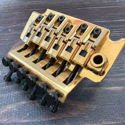 GOTOH B.C. Rich Logo GE1988T Floyd Rose Tremolo Bridge Gold w/Lock Nut Arm Japan image 5