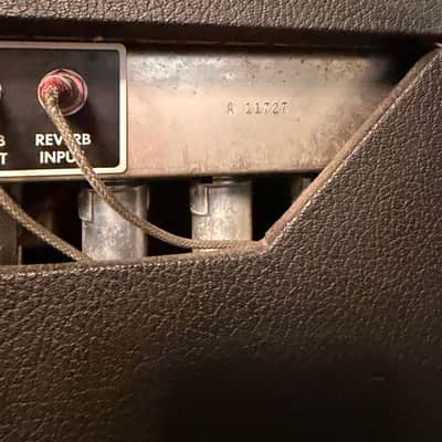 1965 Fender Deluxe Reverb 2-Channel 22-Watt 1x12" Guitar Combo Blackface Vintage with Anvil Flight Case image 5