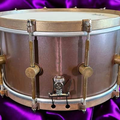 A&F Drum Co. 7x13 Raw Copper Snare 2025 - Raw Copper image 4