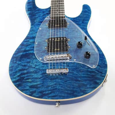 Ernie Ball Music Man Steve Morse SM-Y2D - Diablo Blue - Quilt - H00559 image 11