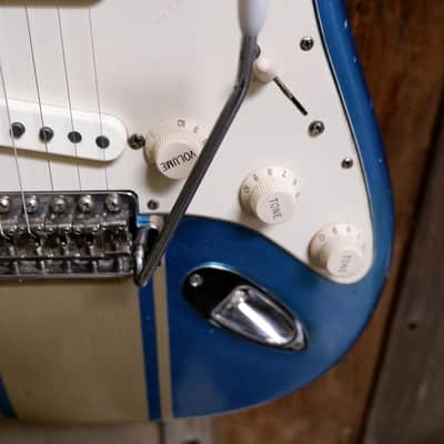 Keith Holland Custom S-ANS #1319 - Ocean Turquoise Metallic Nitro w/ "Z-28" Gold Stripe with Hard Case image 11