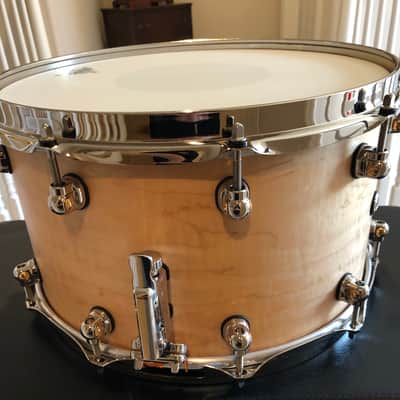 Pearl Masterworks Maple /Birch 14”x8” Snare Drum Matte Natural Flame Maple image 5