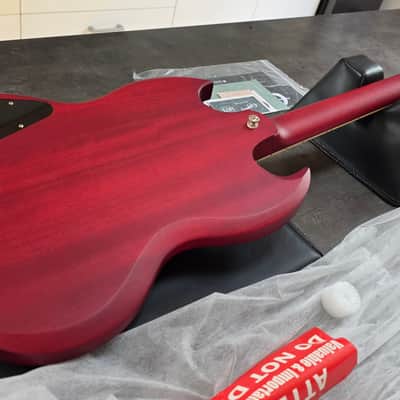Epiphone SG Classic P-90 Worn Cherry BRAND NEW P90 Pro Soapbar Soap Bar Pickups 60s 60's SlimTaper Neck Profile Satin Finish Electric Guitar image 11