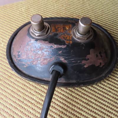 FENDER BLACKFACE 1960's DELUXE TWIN VIBROLUX TREMOLUX REVERB VIBRATO PEDAL SWITCH ORIGINAL image 2