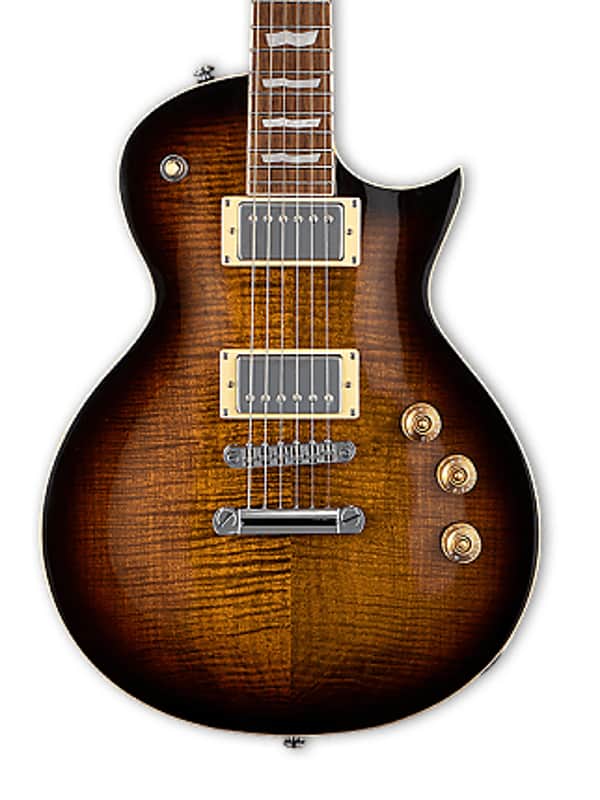 ESP LTD EC-256 FM Eclipse with Rosewood Fretboard Dark Brown Sunburst image 1