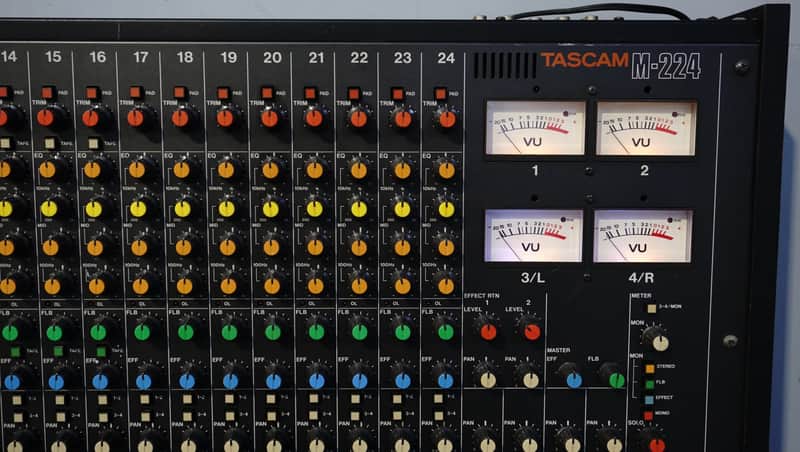 Tascam M-224 80's Vintage 24 Channel Analogue Mixer - 100V | Reverb