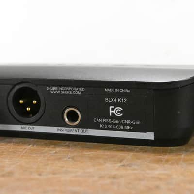 Shure BLX14 Wireless Bodypack System - K12 Band: 614-638 MHz (NO PSU) CG012P9 image 4