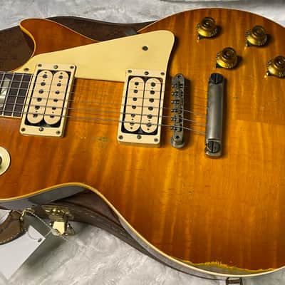 NEW! Gibson Custom 1959 Les Paul Standard Resissue Electric Guitar - Beauty of the Burst #86 Heavy Aged - MONSTER TOP! Only 8.4lbs - Authorized Dealer - G07566 image 11