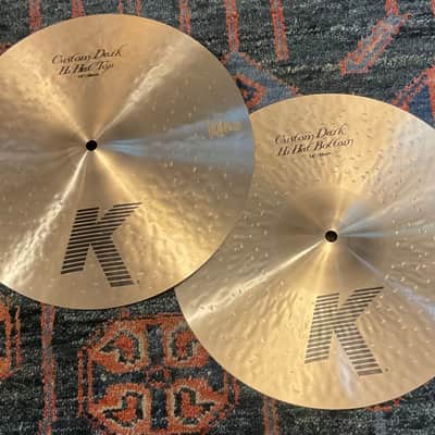 Zildjian K0945 14" K Custom Dark Hi-Hat Cymbals image 1