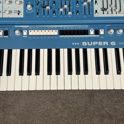UDO Audio Super 6 12-Voice Polyphonic Binaural Analog-Hybrid Synthesizer 2020 - Present - Blue image 3