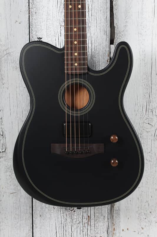 Fender Acoustasonic Standard Telecaster Acoustic Electric Guitar Black