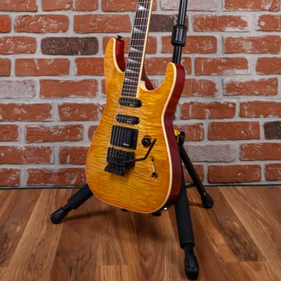 Jackson USA Custom Shop Soloist Archtop Flame Maple Top Transparent Amber 1989 w/OHSC image 5