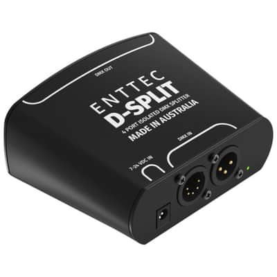 Mint Enttec D-Split 70579 DMX 4 Port Isolated Splitter / Isolator (5-Pin) Bundle w/DMX Adapter 5 Pin(M) to 3 Pin(F) XLR and Liquid Audio Polishing Cloth image 2