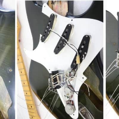 Fender Stratocaster ST'58 1992 - Blackburst Flame - RARE 'order made' Nitro japan import image 13