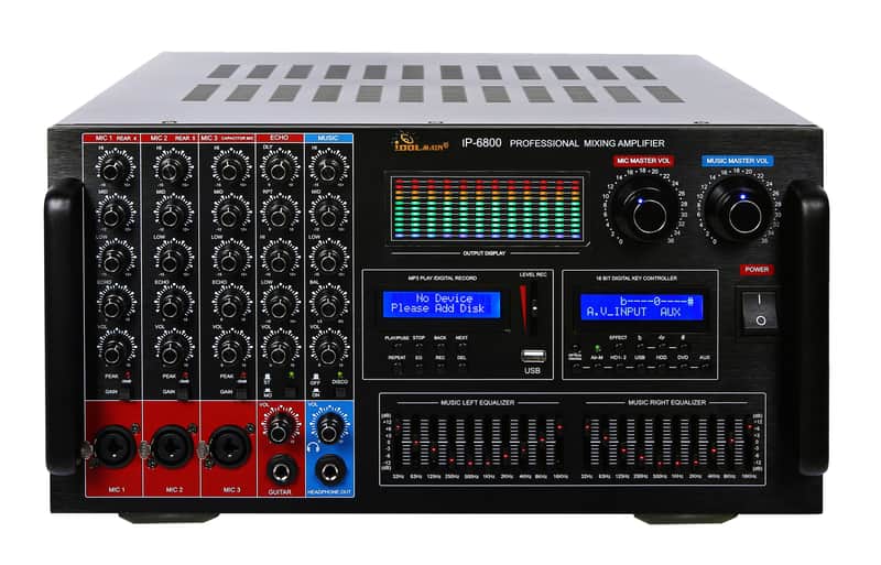 New IDOLmain IP-6800 8000W Professional Digital Karaoke Mixing Amplifier LED Graphic Equalizer image 1