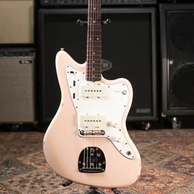 Fender Custom Shop 1963 Jazzmaster Relic Electric Guitar - Aged Shell Pink with Hardshell Case image 3