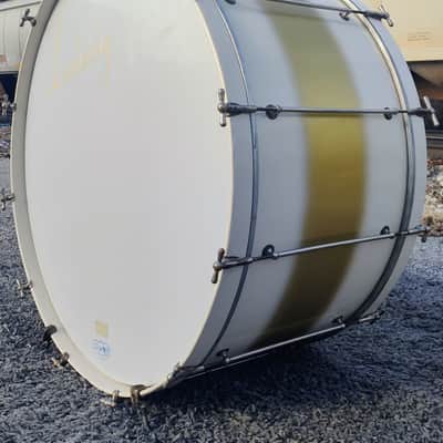 30's Ludwig White/Gold Duco 2PC (32"x16" Tube Lug BD + 16"x12" FT) Drum Set image 4