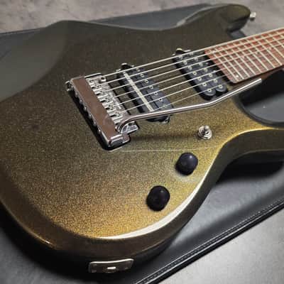Music Man JP7 USA John Petrucci Signature Olive Gold Sparkle Dream Theater Artist American 7 Seven Guitar image 2