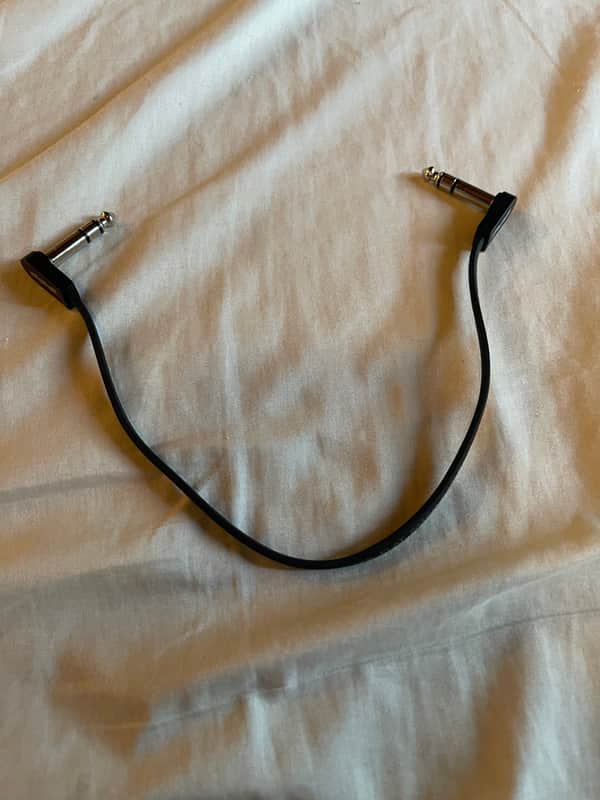 EBS Flat TRS patch cable 12” - Black image 1