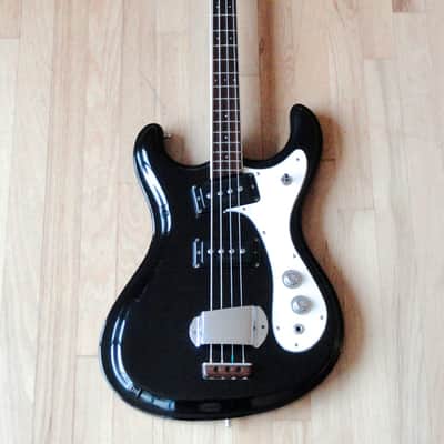 1970s Mosrite Firstman Vintage Electric Bass Guitar Black Mark I Japan Avenger image 2