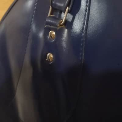 Paiste Rare,Vintage 22" Leatherette Premium Cymbal Bag 1982 - Dark Blue 🔵 / Orange 🧡 image 13