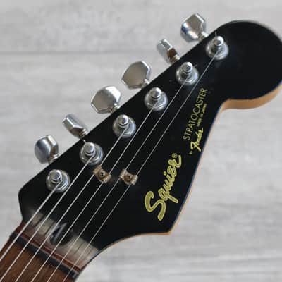 1985 Fender Squier ST-335 Contemporary Series Japan HH Stratocaster (Black) image 2