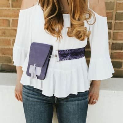 Guitar Strap | Handbag Strap |  Purple Snakeskin image 3