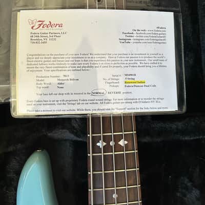 Fodera Monarch Custom 2020 - Blue image 12