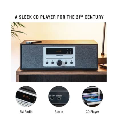 Crosley CR3504A Finn Bluetooth Radio CD Player - Black-NEW image 2