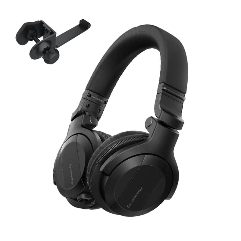 Pioneer DJ HDJ-CUE1BT Black BT Headphones + Hanger Clamp image 1