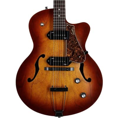 Godin 5th Avenue Kingpin Archtop Electric Guitar, Cognac Burst image 1