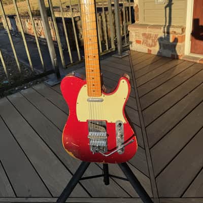 Fender Telecaster Sparkle Red Heavy Relic Custom Shop 2008 with Stetsbar Tremolo Tail Piece Sparkle Red image 1
