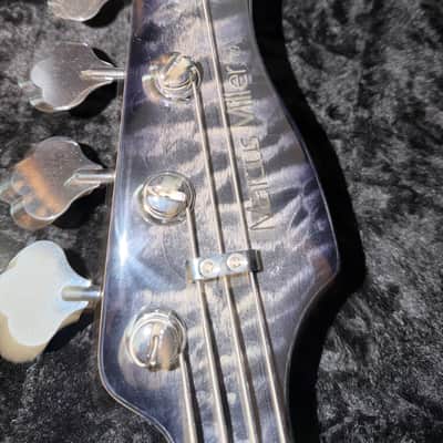 Sire 2nd Generation Marcus Miller V9 TBKB Ash 4-String with Fretless Ebony Fingerboard 2019 - Transparent Black Burst image 2