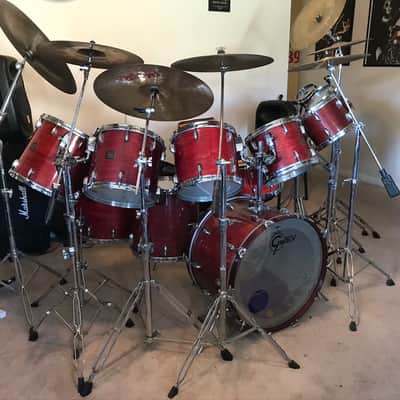 Gretsch Drum Jasper maple USA 1982 Wine red image 1