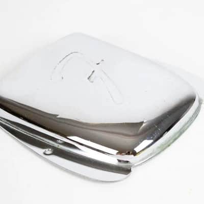 1978 Vintage Fender Jazz Bass BRIDGE COVER 1979 1980 1981 USA Chrome 1970s-1980s image 4
