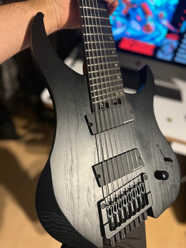 Legator Ghost G8FP Black with Seymour Duncan Blackouts 8 String image 1