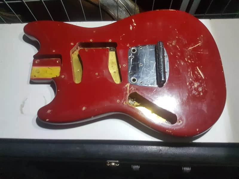1966 FENDER MUSTANG LEFT HAND BODY USA - smells like KURT image 1