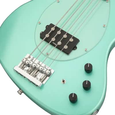 Sadowsky MetroExpress 21-Fret Vintage M Bass, Morado Fingerboard, 4-String - Solid Sage Green Metallic High Polish image 5
