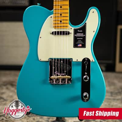 Fender American Professional II Telecaster Electric Guitar - Miami Blue with Hardshell Case image 1