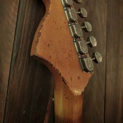 #202603 :: Baldman's Stratocaster set in Dirty Relic Olympic White over Metallic Wine Red : Vintage Aged image 17