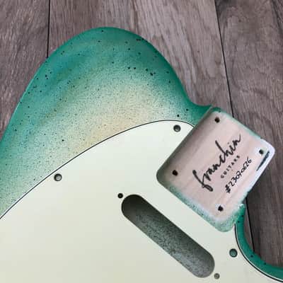 FRANCHIN Mars guitar body Apple Green Burst Sunburst 100% Nitro Lacquer VOS SS Poplar Telecaster-Tele-T-Style Made in Italy - Stock piece #23070626 Bild 7