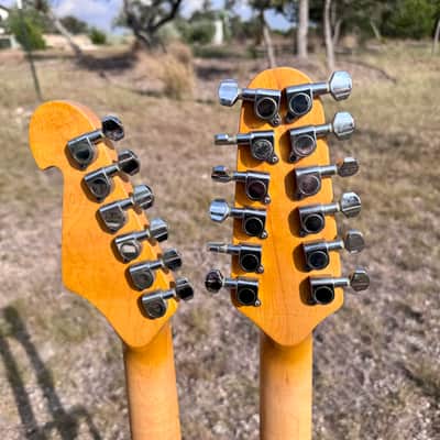 Stratocaster Style Double-Neck Guitar Light Pro Relic Please Read image 8