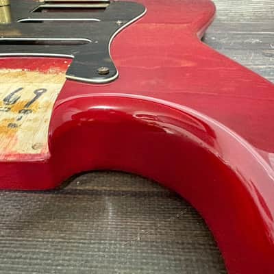 90s Charvel CST-060-SSH Stratocaster Body Ash See-throw Red/Plate Made in Japan image 11