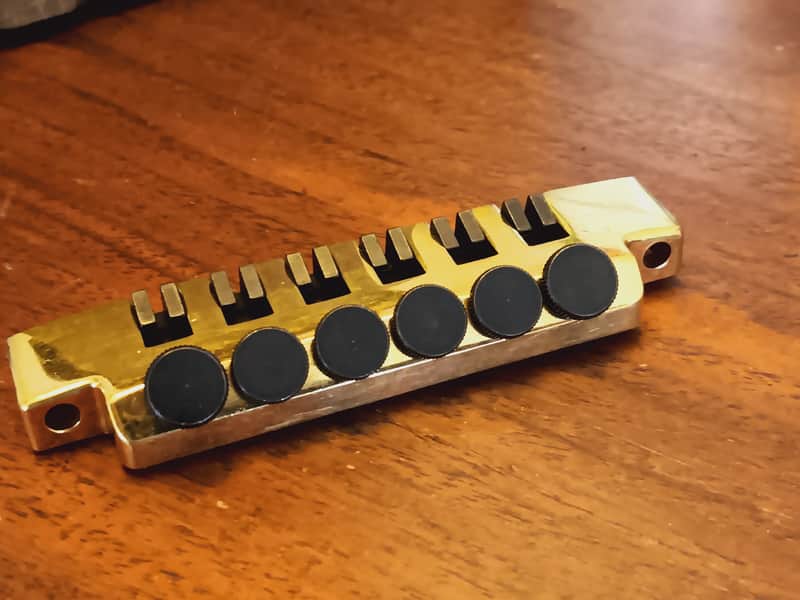 Schaller Fine tuner bridge 70s 80s tailpiece les paul sg iommi gold image 1