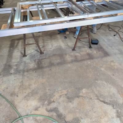 Custom Fabricated stage 6 x 8 drum riser with attaching wings 2025 - Aluminum/ carpet image 3