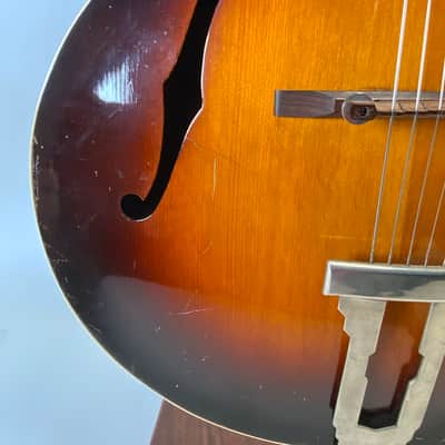 1939 Gibson L-7 Archtop Acoustic Guitar — Sunburst, Picture Frame X-Braced, OHSC, DeArmond Pickup image 4