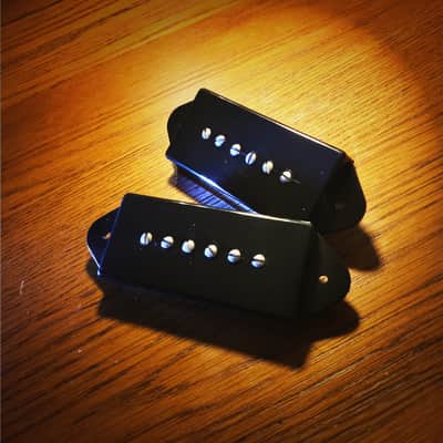 "Historic" 'ES-Style' 'Jazz Dogear/Soapbar P90 (Low Output) (2023) Black/Cream - ZR Guitar Pickups image 2